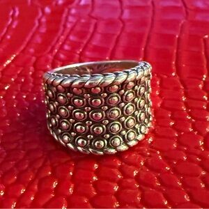 Chic Silver Beaded Women's Ring